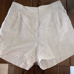 Wilfred linen blend High Waist Shorts elastic back‎